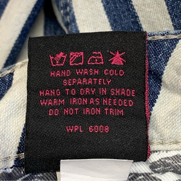 Rock&Roll Denim NWT High Rise Flare Wide Stripe Cowgirl/Boho Jeans - Size 32x34 - Picture 15 of 15